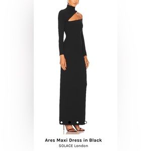 SOLACE London Ares Maxi Dress in Black - UK Size 14 (US Large)